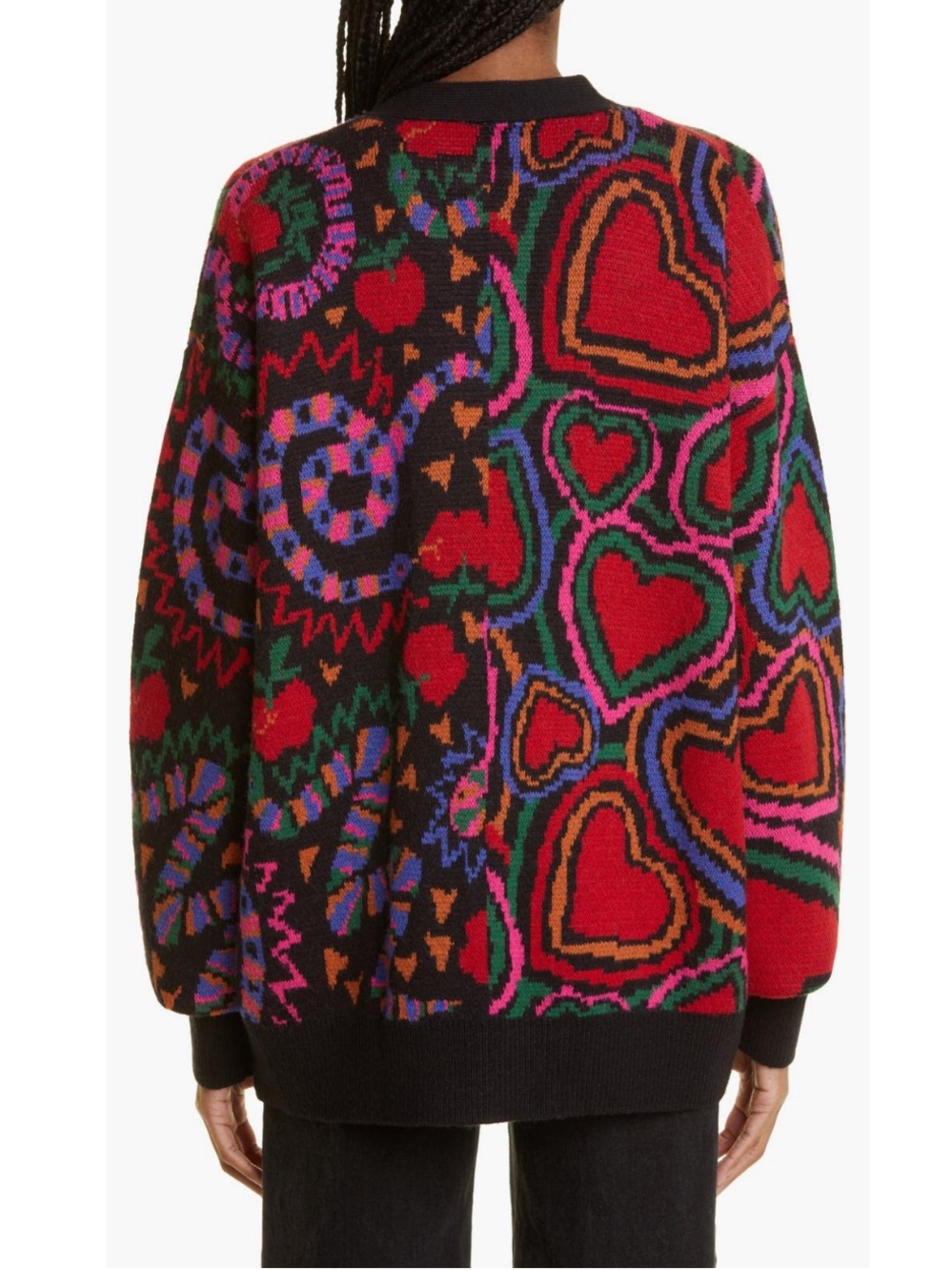 Farm Rio Mixed Rainbow Wild Hearts Snakes Cardigan - Picture 2 of 8